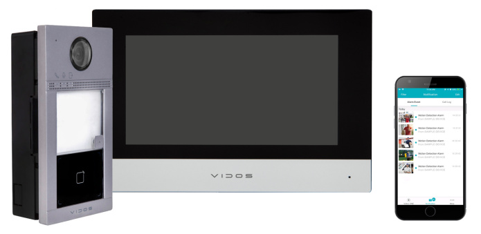 Zestaw podtynkowy wideodomofonu IP Vidos czytnik RFID monitor 7''